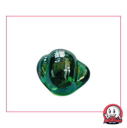 Canica Neptunéa Verde de Vidrio Translúcido - Colección y Juego Acuático - MisCanicas
