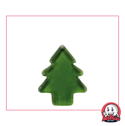 Canica Extraplana Árbol de Navidad Verde de Vidrio Translúcido - Decoración y Juego Natural - MisCanicas