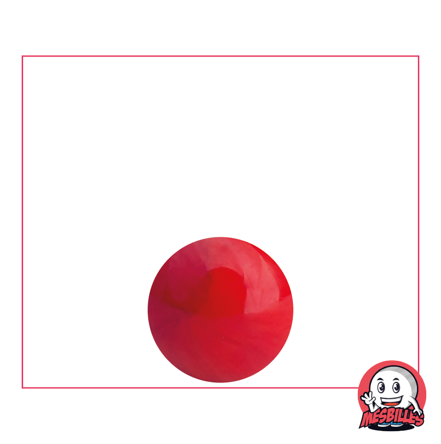 Canica Perla Roja 14 mm Canica redonda de cristal - MisCanicas