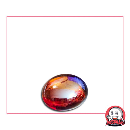 Cette bille plate est également nommée Bille Galet en Verre Irisée Orange, elle est utilisée pour Jouer, Décorer ou Collectionner.&nbsp;