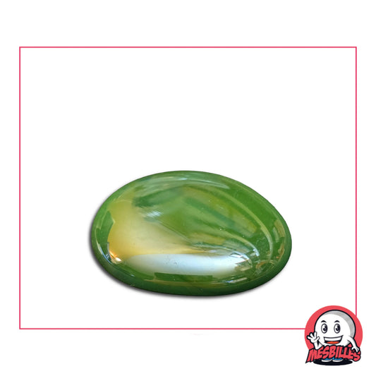 Grande bille plate Glossy Vert