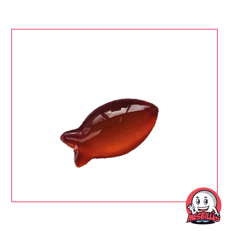 Canica Extraplana Naranja Veneno en Vidrio Translúcido - Decoración, Juego y Coleccionismo - MisCanicas