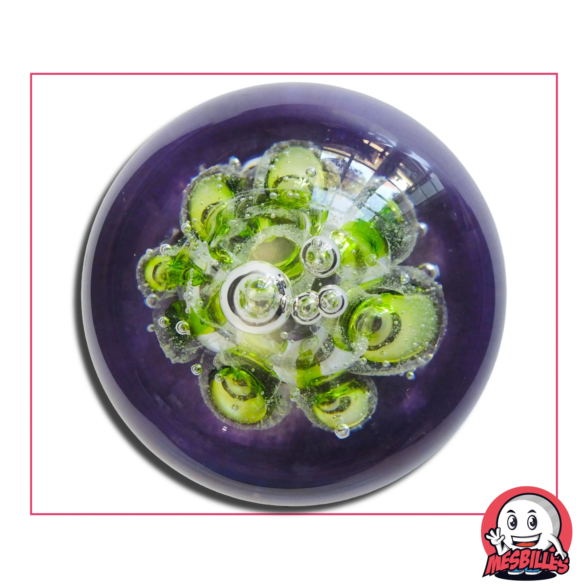 bille à fond plat utilisable comme presse-papiers ou objet de décoration elles mettent du peps à vos décorations de bureau