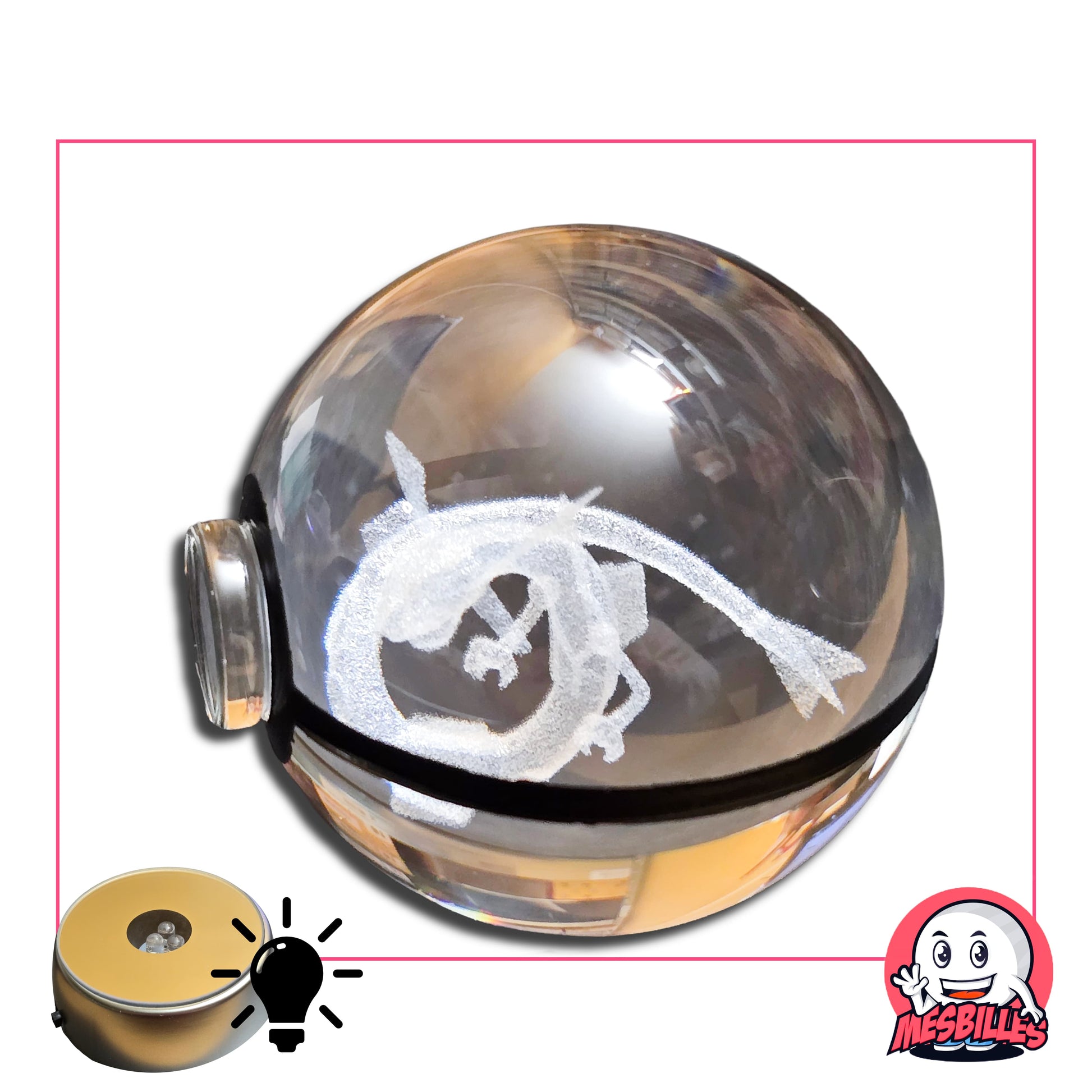 Bille Rayquaza Pokémon 50 mm Fond Plat