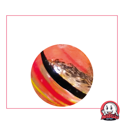 Canica Tortilla Negra 25 mm, el equivalente en canica del café espresso, predominante en negro