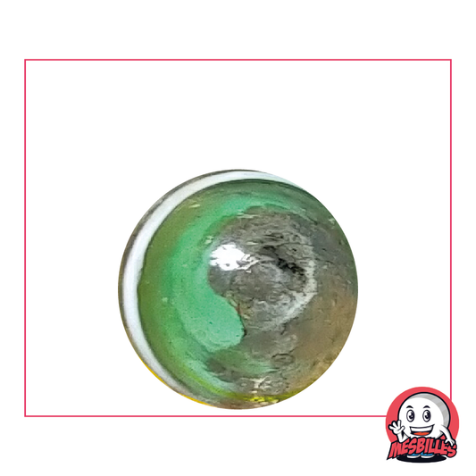 Canica coleccionable Tortita verde de 25 mm: el guacamole de los juegos de canicas