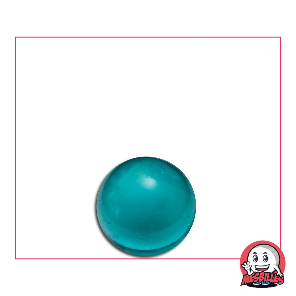 Cette bille au petit diamètre de 8 mm est en Cristal de Bohême, sa couleur est Bleu Canard Translucide.