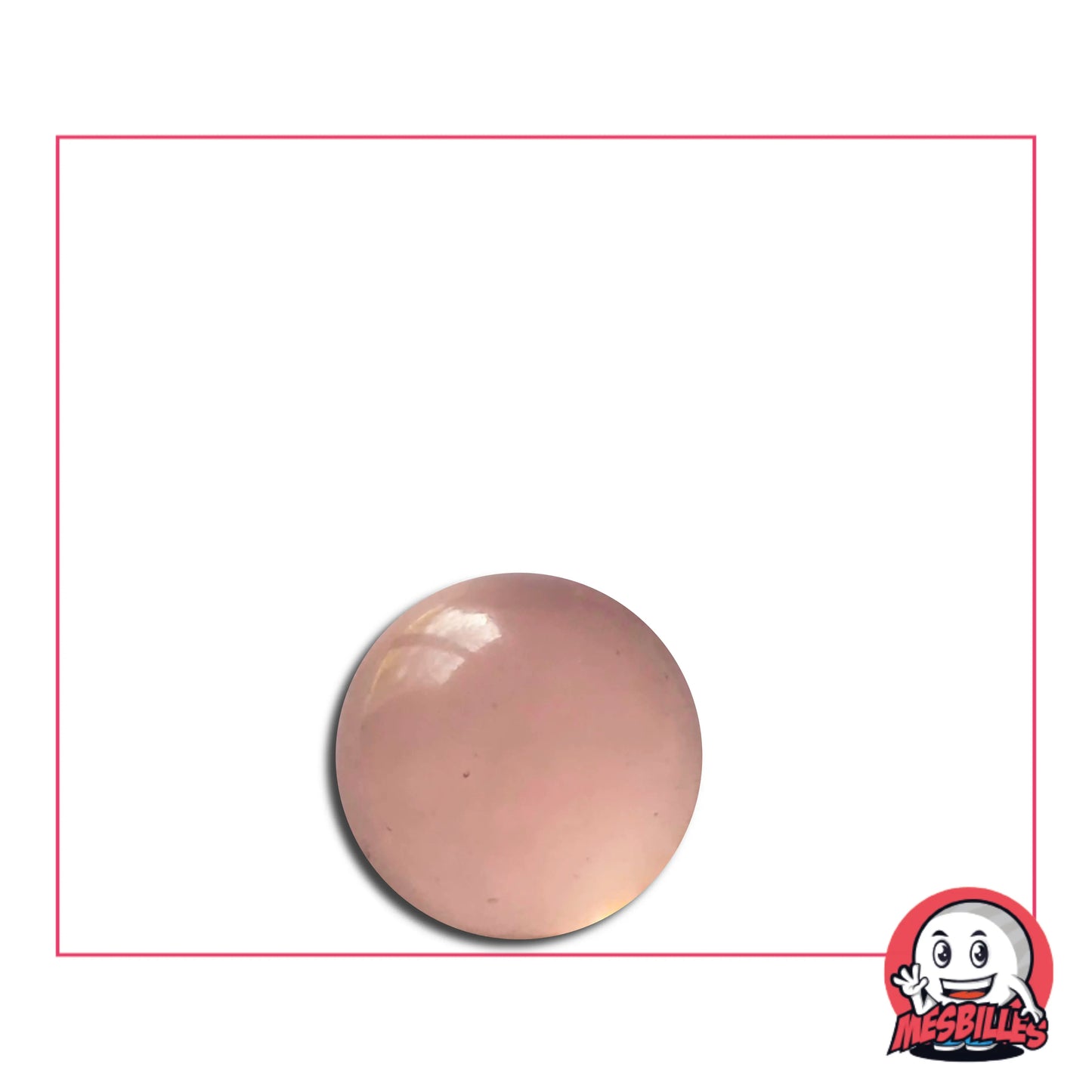 Cette petite Bille Ronde Rose Clair est en Cristal de Bohême.