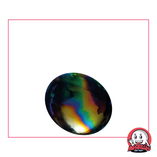 1 Canica Plana Brillante Petróleo 30 mm
