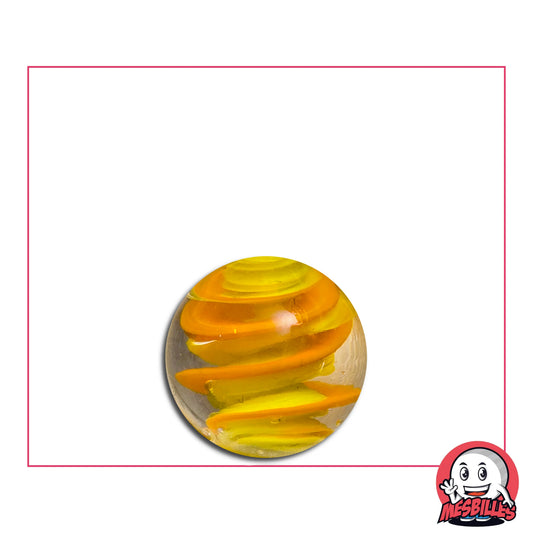 1 Canica Arte Caramelo Naranja Amarillo 16 mm
