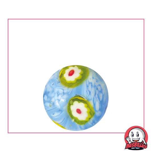 1 Canica Arte Flor de Lirio de Agua 22 mm