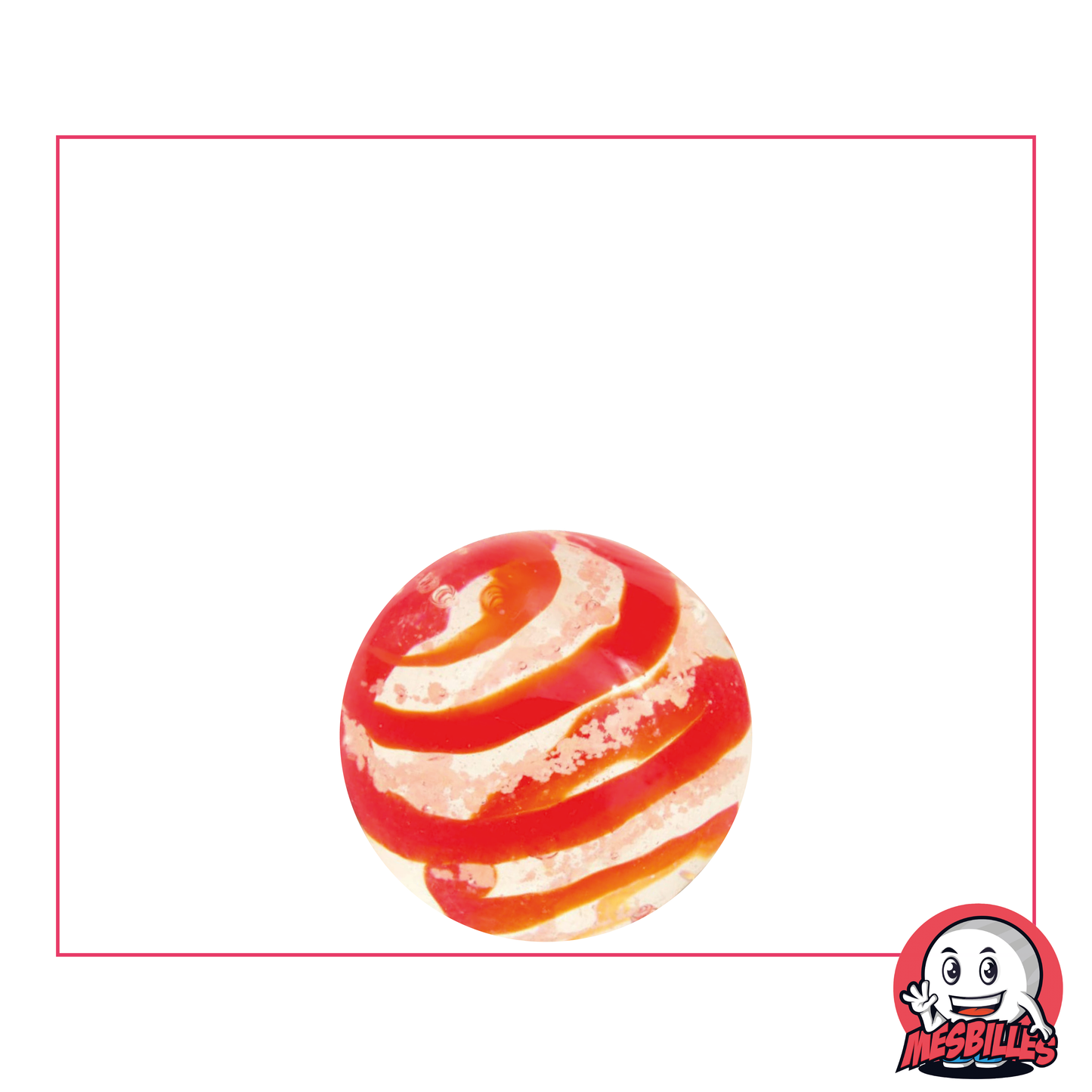 1 Canica Tourbillon Fosforescente Rojo 16 mm