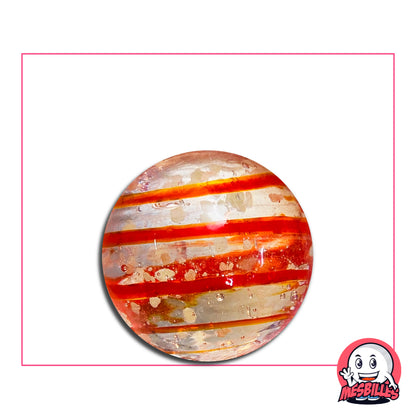Rouge n'est pas que la Couleur de l'Amour, c'est aussi la couleur de notre Bille d'art tourbillon phosphorescente rouge. Et cette Bille d'Art Tendance va mettre le Feu dans les Collections d'Art.