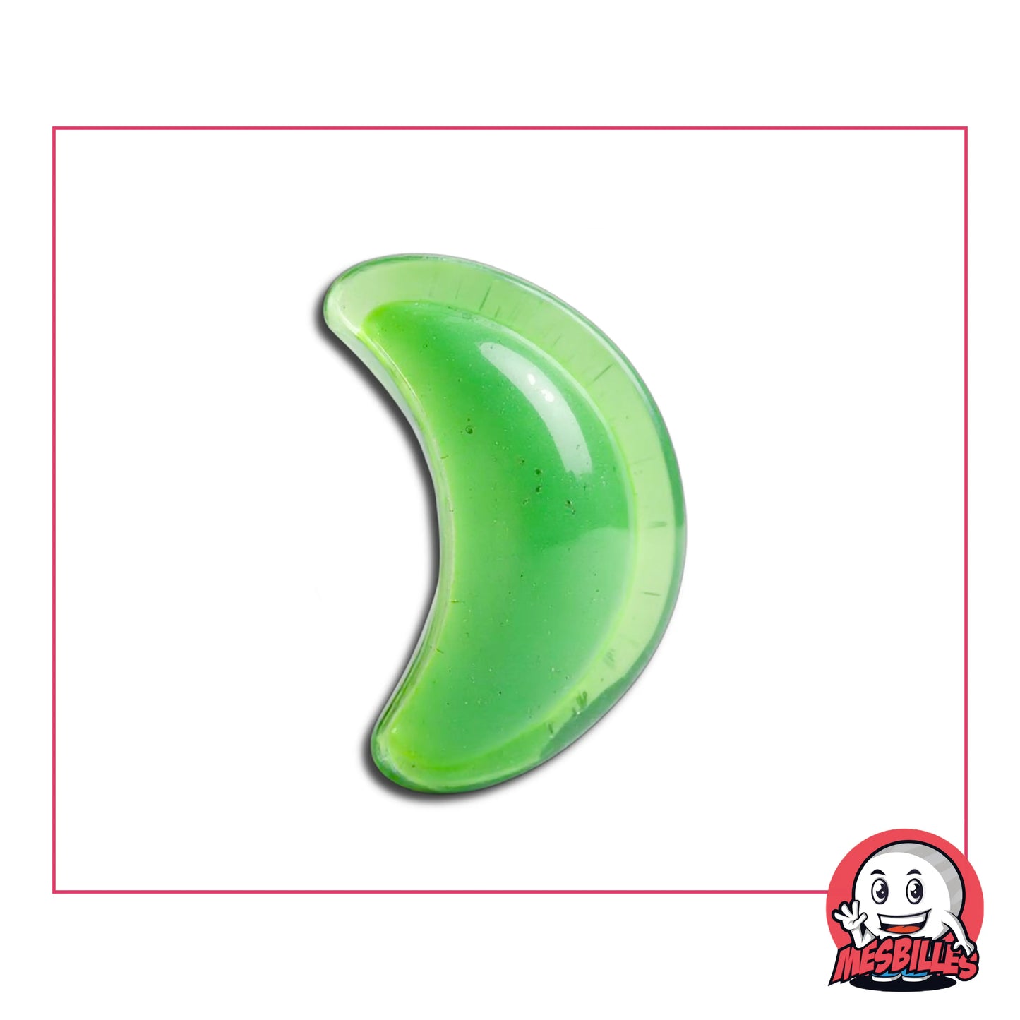 1 Canica con forma de Luna Verde