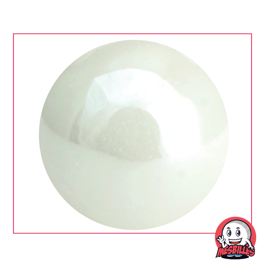 MisCanicas - Canica Brillante Blanca Perla Opaca Brillante 50 mm