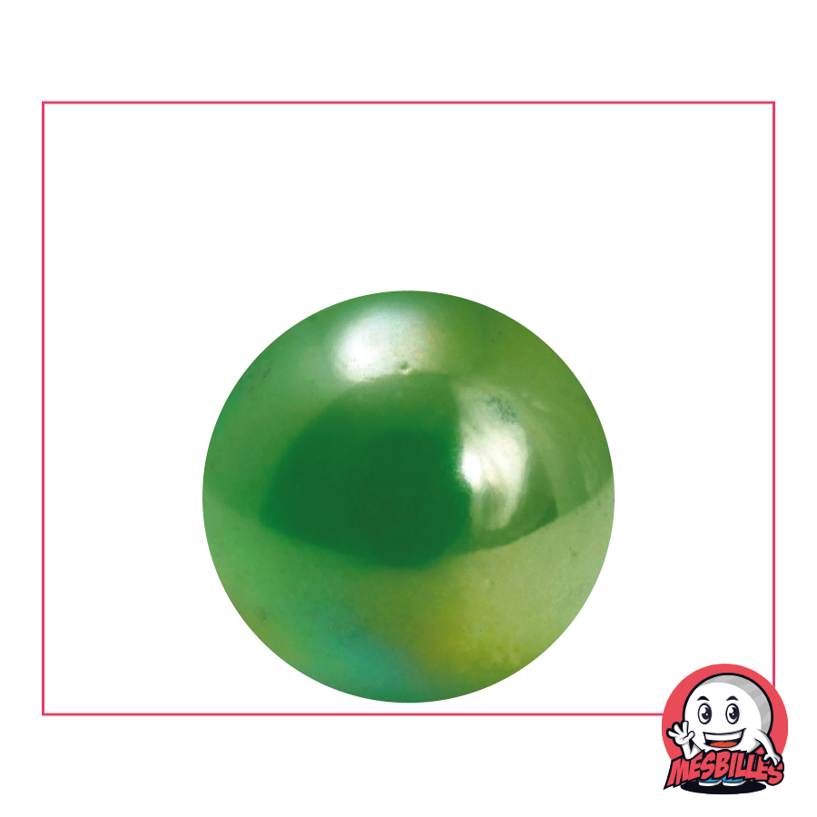 Canica verde irisada de 25 mm | La verdadera belleza reside en la simplicidad