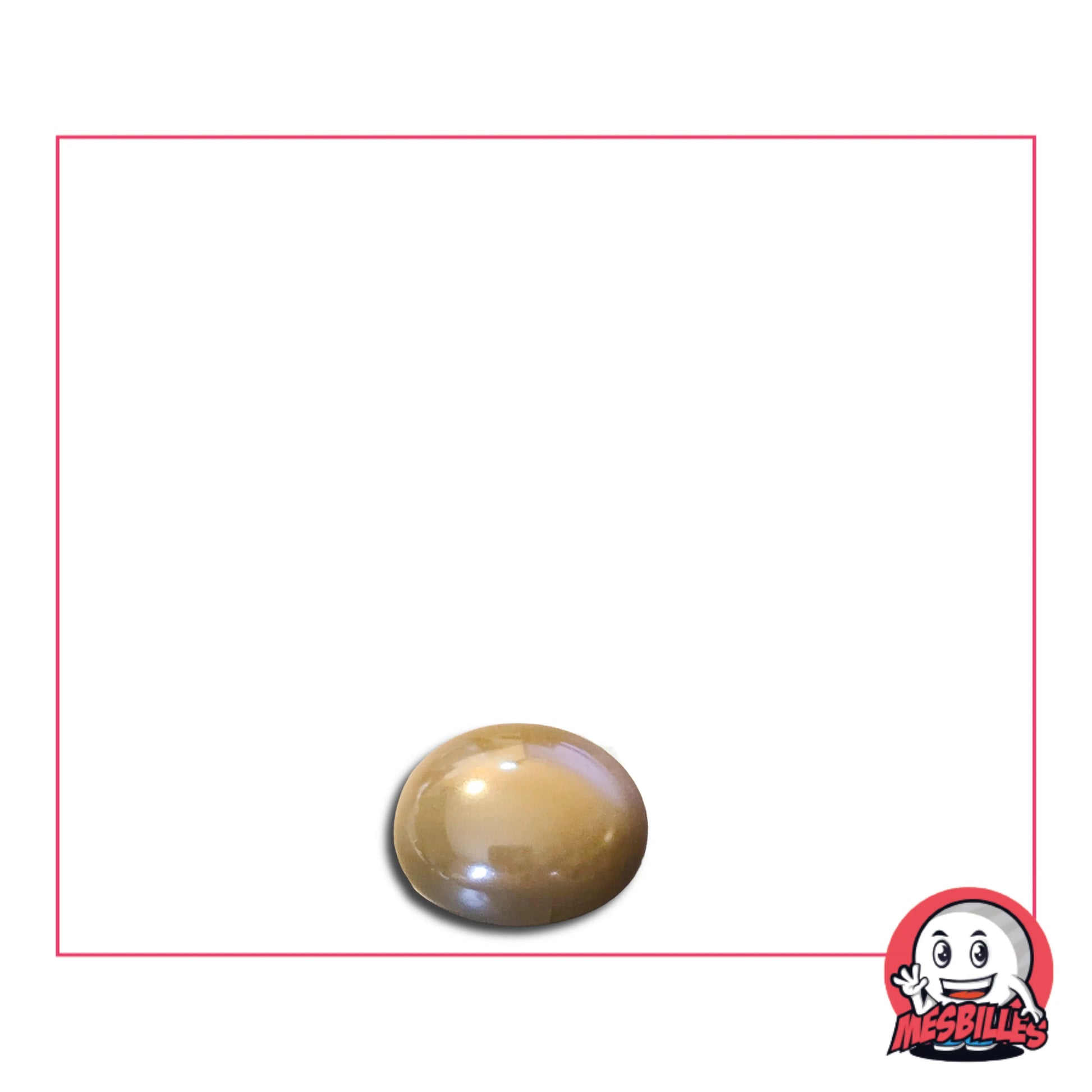 Petit Galet  en verre Opaque et Brillant Da Vinci, Collection Bille Glossy.