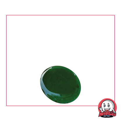 1 Canica plana 18 mm Lupa Verde Oscuro