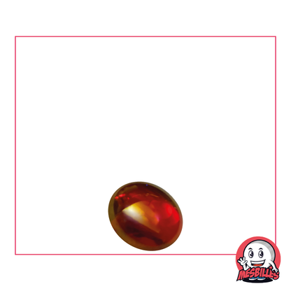 1 Canica Plana 12 mm Irisada Roja