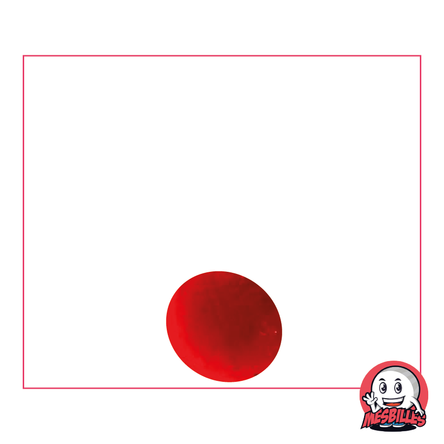 1 Canica Plana 12 mm Luz Roja