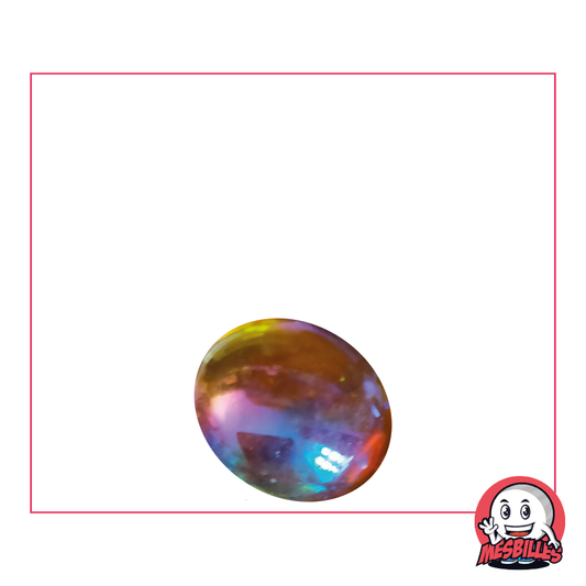 1 Canica Plana Irisada Ámbar 18 mm