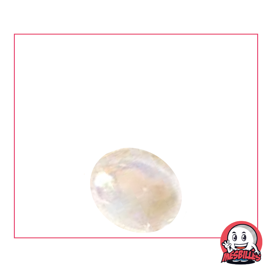 1 Canica Plana Irisada Cristal 18 mm