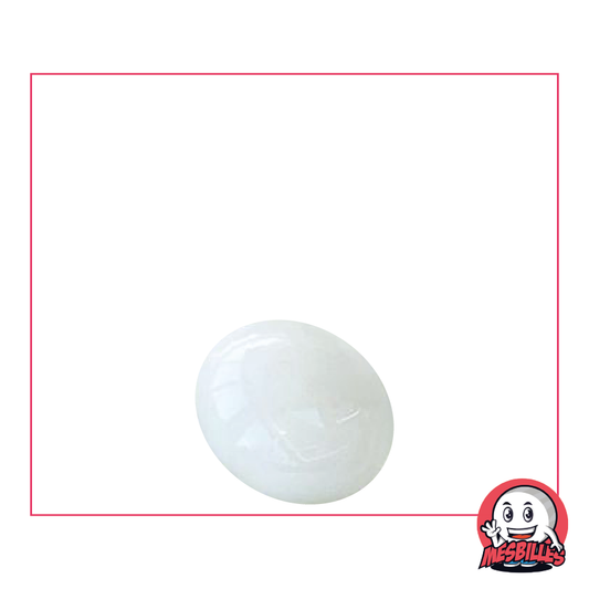 1 Canica Plana Perla Blanca 18 mm