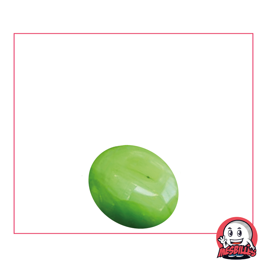 1 Canica plana 18 mm Perla Verde