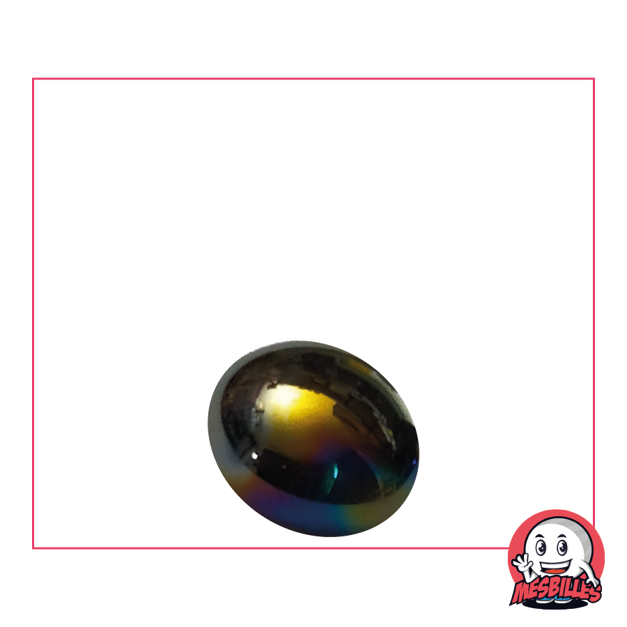 1 Canica plana 18 mm Brillante Pétrole