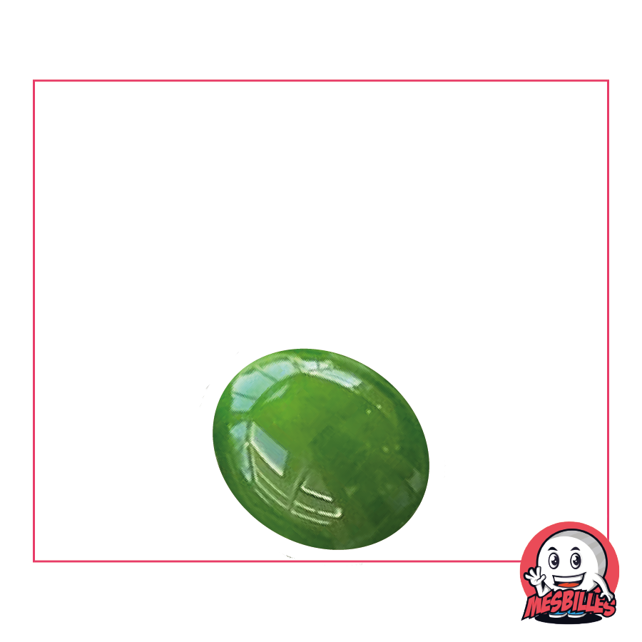 1 Canica Plana Perla Verde Oscuro 18 mm