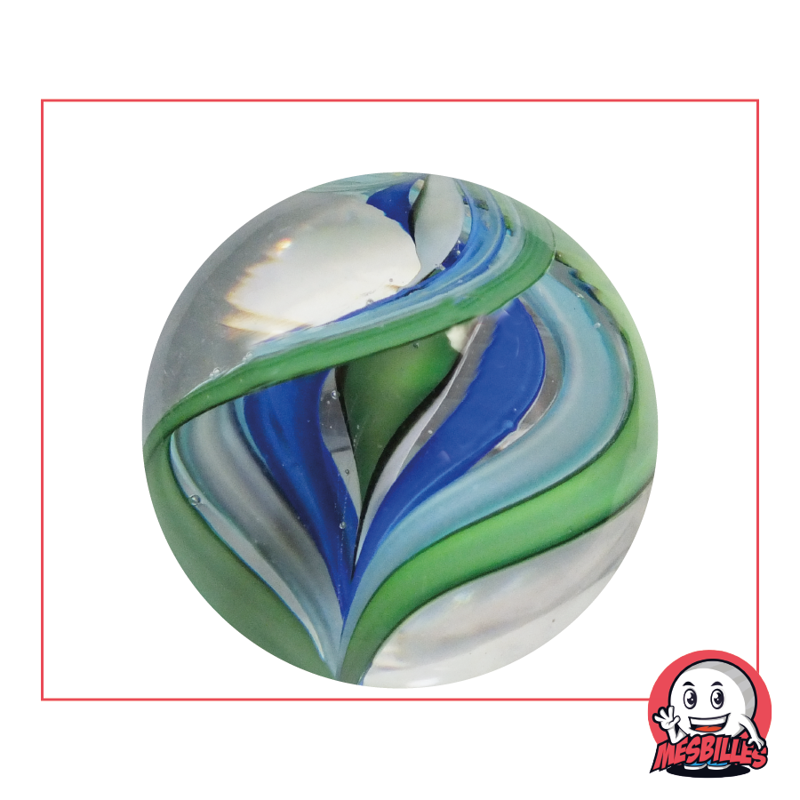 1 Canica de Arte Espirales 40 mm