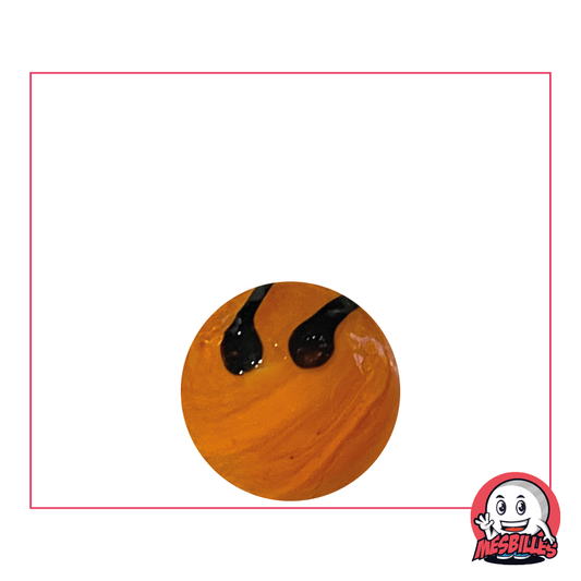 Una Canica Zebra Naranja de 16 mm, el animal más moderno de la sabana revisitado, en vidrio opaco