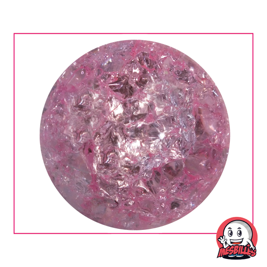 Canica grande de arte rosa craquelada, canica de 50 mm