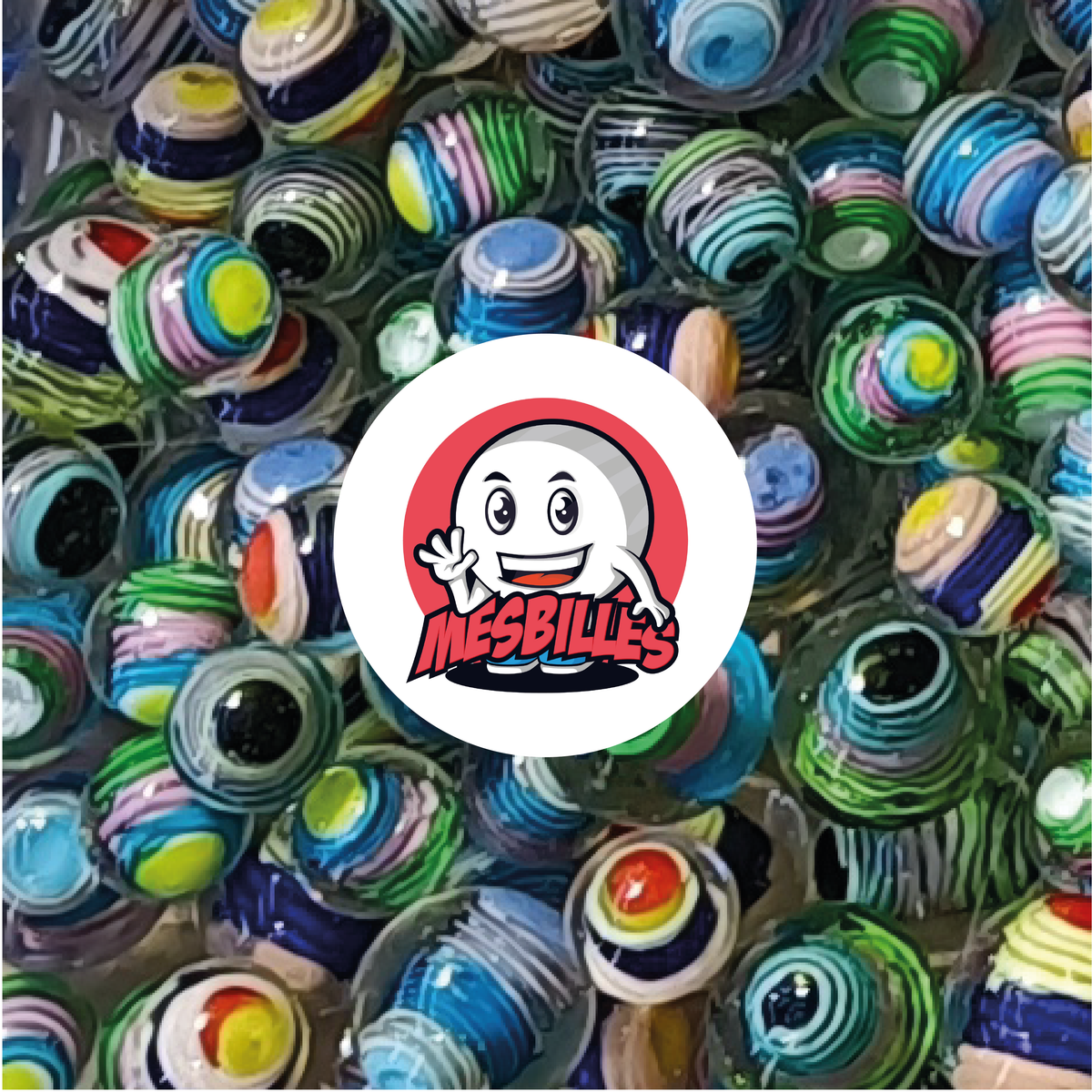 1 Canica Art Spiralo Azul Claro 16 mm