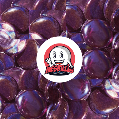 1 Canica Plana Irisada Violeta 30 mm