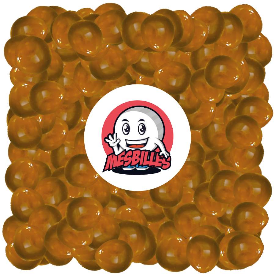 1 Canica Plana Lupa Ámbar-Noche 18 mm