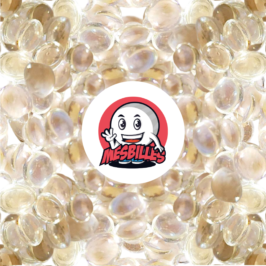 1 Canica Plana Irisada Cristal 18 mm