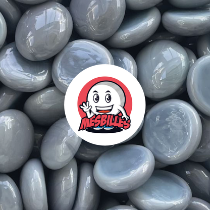 1 Canica Plana Perla Gris 18 mm