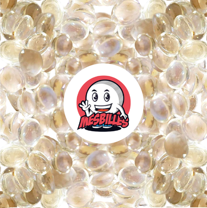 1 Canica Plana 12 mm Irisada Cristal