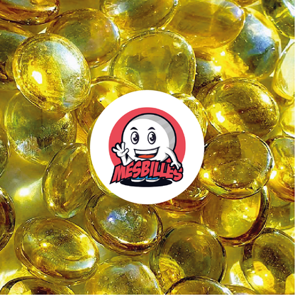 1 Canica plana 18 mm Lupa Amarilla
