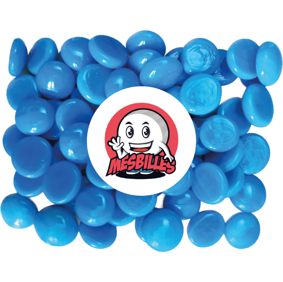 1 Canica Plana Perla Azul Claro 18 mm