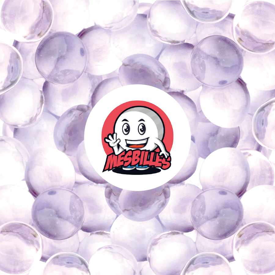 1 Canica plana 18 mm Lupa Violeta Claro