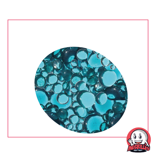 Canicas Planas, mezcla azul transparente, 30 mm, 18 mm, 12 mm, translúcidas