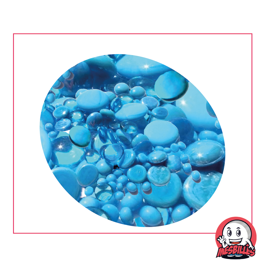 Canicas planas turquesa opacas brillantes de vidrio de 12 mm a 30 mm