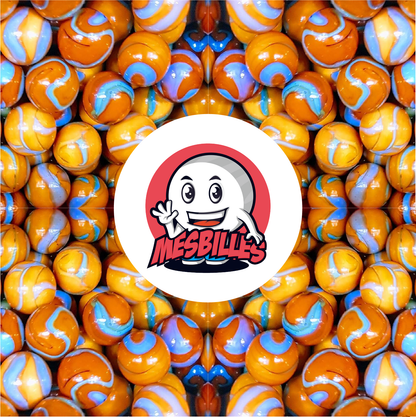 1 Canica Naranja-Turquesa 16 mm