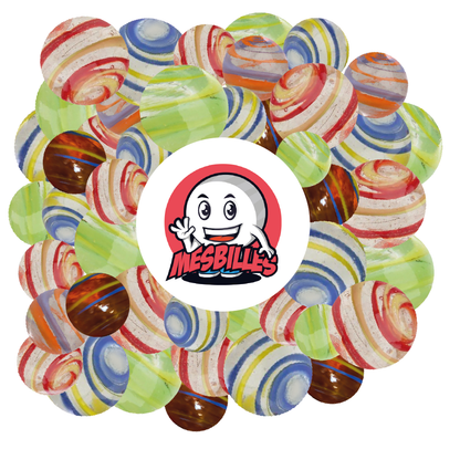 1 Canica Ciclón Amarillo y Cielo 35 mm