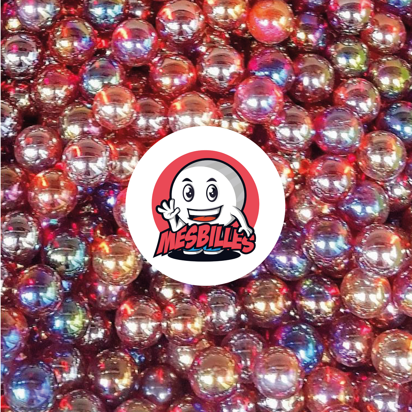 En MisCanicas no solo ofrecemos canicas, sino pequeños mundos fascinantes en tus manos. Aquí tienes la canica Roja Irisada de 25 mm.