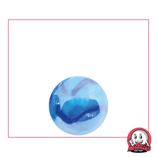 Canica azul china, canica de cristal redonda de 16 mm, canica brillante opaca azul claro y azul oscuro