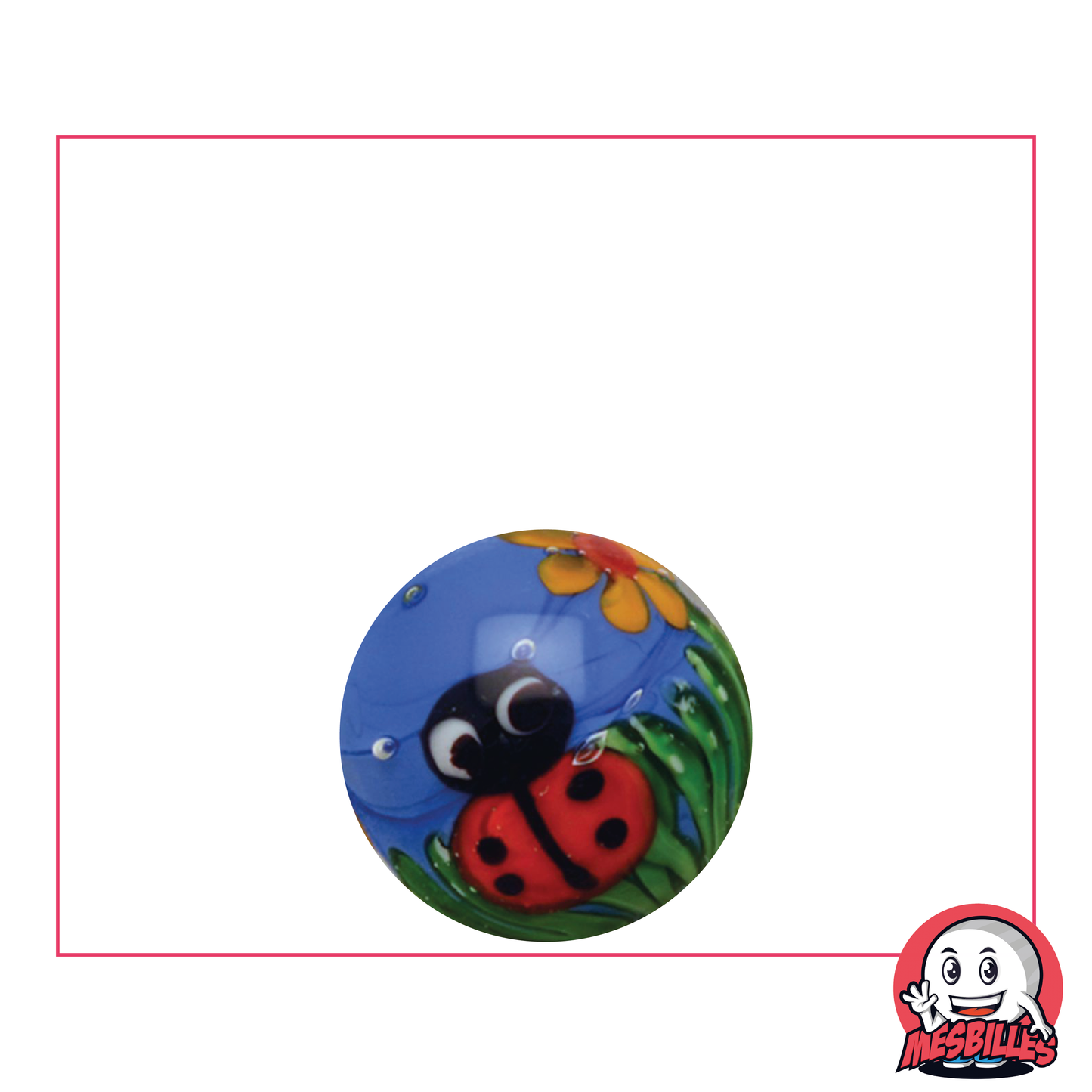 1 Canica Art Coccinelle Azul 16 mm