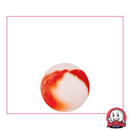1 Canica Roja Esmerilada 16 mm Canica de vidrio esmerilado de color Cristal parcialmente recubierta de rojo